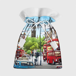 Мешок для подарков Улицы Лондона -Big Ben, цвет: 3D-принт