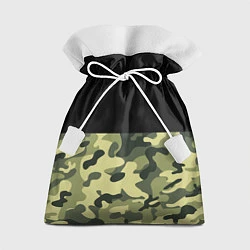 Мешок для подарков Камуфляж: черный/хаки, цвет: 3D-принт