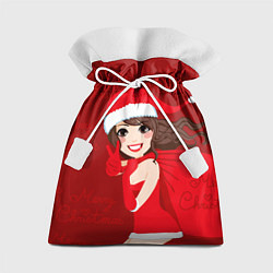 Мешок для подарков Снегурочка с подарками, цвет: 3D-принт