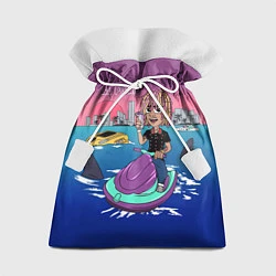 Мешок для подарков Lil Pump on the water, цвет: 3D-принт
