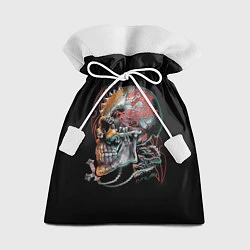 Мешок для подарков Череп с тату дракона, цвет: 3D-принт