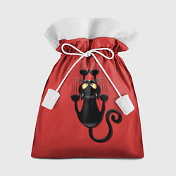 Мешок для подарков Черный кот, цвет: 3D-принт