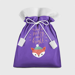 Мешок для подарков Новогодняя Лисичка, цвет: 3D-принт