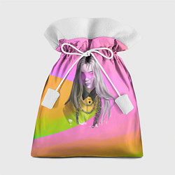 Мешок для подарков Billie Eilish: Pink Fashion, цвет: 3D-принт