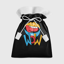 Мешок для подарков Wow - lips with tongue, цвет: 3D-принт