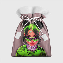 Мешок для подарков BILLIE EILISH, цвет: 3D-принт