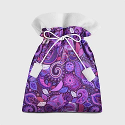Мешок для подарков Фиолетовый этнический дудлинг, цвет: 3D-принт