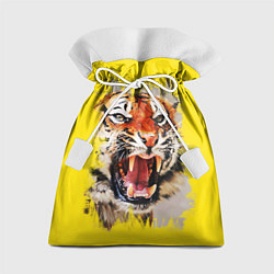 Мешок для подарков Оскал тигра, цвет: 3D-принт