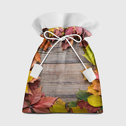 Мешок для подарков Осенний Забор, цвет: 3D-принт
