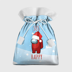 Мешок для подарков SUS HAPPY AMONG US, цвет: 3D-принт