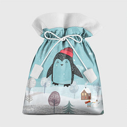 Мешок для подарков Милый пингвин, цвет: 3D-принт