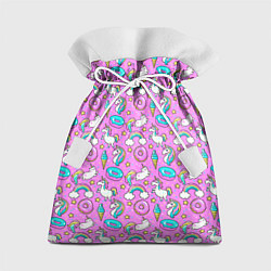 Мешок для подарков Единороги и пончики, цвет: 3D-принт