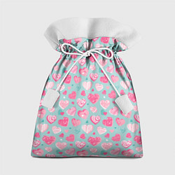 Мешок для подарков Сердечки в разных стилях, цвет: 3D-принт