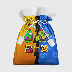 Мешок для подарков Among Us VS Brawl Stars, цвет: 3D-принт