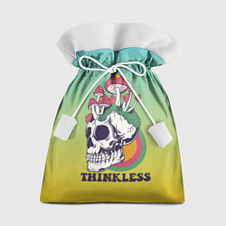 Мешок для подарков Поганки на черепе Психоделика, цвет: 3D-принт