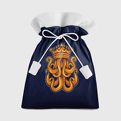 Мешок для подарков Кракен в короне, цвет: 3D-принт