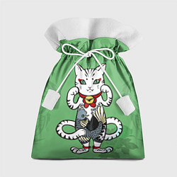Мешок для подарков ЯПОНСКИЙ КОТ JAPANESE CAT Z, цвет: 3D-принт
