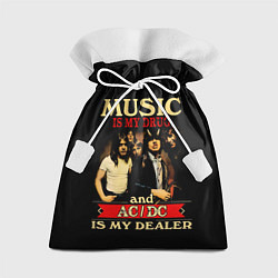 Подарочный мешок MUSYC IS MY DRUG and ACDC IS MY DEALER