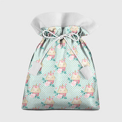 Мешок для подарков Милые Единороги - девочки, цвет: 3D-принт