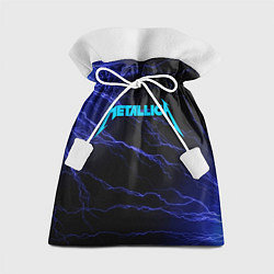 Мешок для подарков METALLICA BLUE FLASH МЕТАЛЛИКА СИНИЕ МОЛНИИ, цвет: 3D-принт