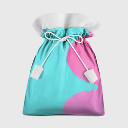 Мешок для подарков Розово-голубой градиент, цвет: 3D-принт