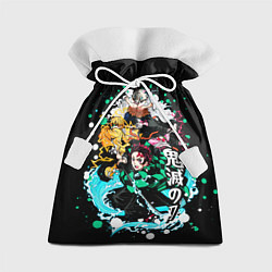 Мешок для подарков Клинок рассекающий демонов главные герои, цвет: 3D-принт