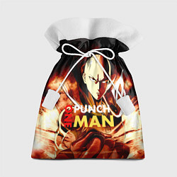 Мешок для подарков Огненный Сайтама One Punch-Man, цвет: 3D-принт