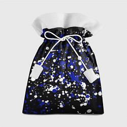 Мешок для подарков Сине-белые капли краски, цвет: 3D-принт