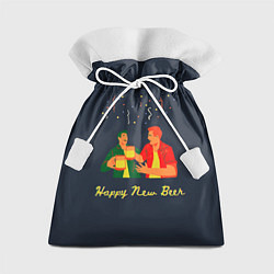Мешок для подарков Happy new beer 2022, цвет: 3D-принт