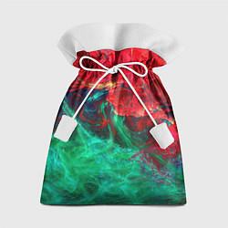 Мешок для подарков НЕОНОВАЯ ТОКСИЧНАЯ АБСТРАКЦИЯ NEON TOXIC WAVES, цвет: 3D-принт