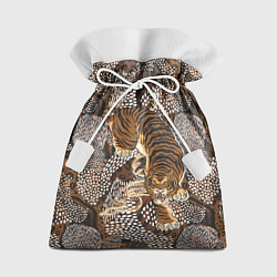Мешок для подарков Тигр в засаде, цвет: 3D-принт