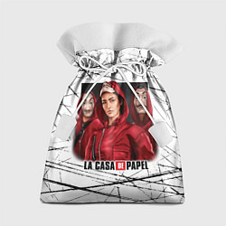 Мешок для подарков СЕРИАЛ БУМАЖНЫЙ ДОМ LA CASA DE PAPEL BELLA CIAO, цвет: 3D-принт