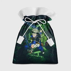 Мешок для подарков Аста Черный клевер Black clover, цвет: 3D-принт