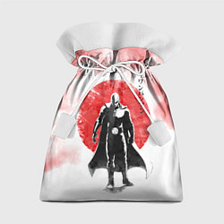Мешок для подарков Сайтама красный дым One Punch-Man, цвет: 3D-принт
