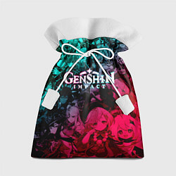 Мешок для подарков GENSHIN IMPACT NEON HEROES ГЕНШИН ИМПАКТ НЕОН ГЕРО, цвет: 3D-принт