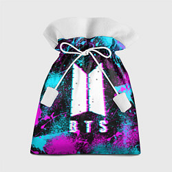Мешок для подарков НЕОНОВЫЙ БТС NEON BTS, цвет: 3D-принт