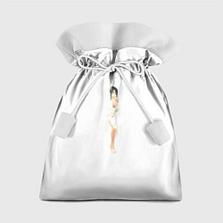 Мешок для подарков Девушка за зановесккой, цвет: 3D-принт