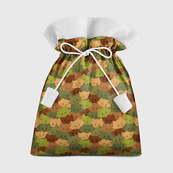 Мешок для подарков Головы Котиков камуфляж, цвет: 3D-принт