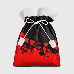 Мешок для подарков Adele Сердечки Автограф, цвет: 3D-принт
