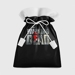 Мешок для подарков Walking dead - лого с пятнами крови, цвет: 3D-принт