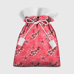 Мешок для подарков Сакура красная, цвет: 3D-принт