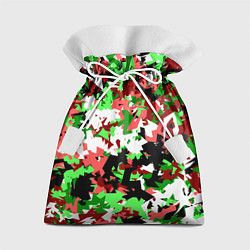 Мешок для подарков Красно-зеленый камуфляж, цвет: 3D-принт
