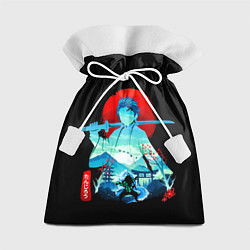 Мешок для подарков Танджиро Комадо Силуэт Клинок рассекающий демонов, цвет: 3D-принт