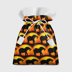 Мешок для подарков Силуэт слона паттерн, цвет: 3D-принт