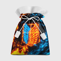 Мешок для подарков АТАКА ТИТАНОВ БИТВА ОГНЕЙ ATTACK ON TITAN FIRE, цвет: 3D-принт