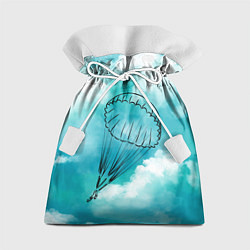 Мешок для подарков Парашютист в облаках, цвет: 3D-принт