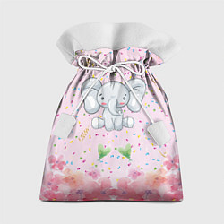 Мешок для подарков Слоних в конфетти, цвет: 3D-принт