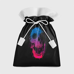 Мешок для подарков Череп Неоновый градиент, цвет: 3D-принт