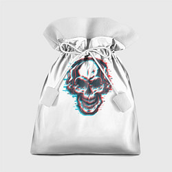 Мешок для подарков Суровый Череп В Наушниках, цвет: 3D-принт
