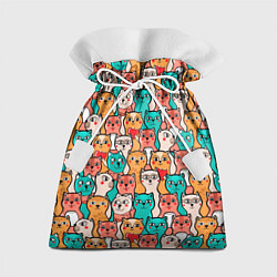 Мешок для подарков Милые Разноцветные Котики, цвет: 3D-принт